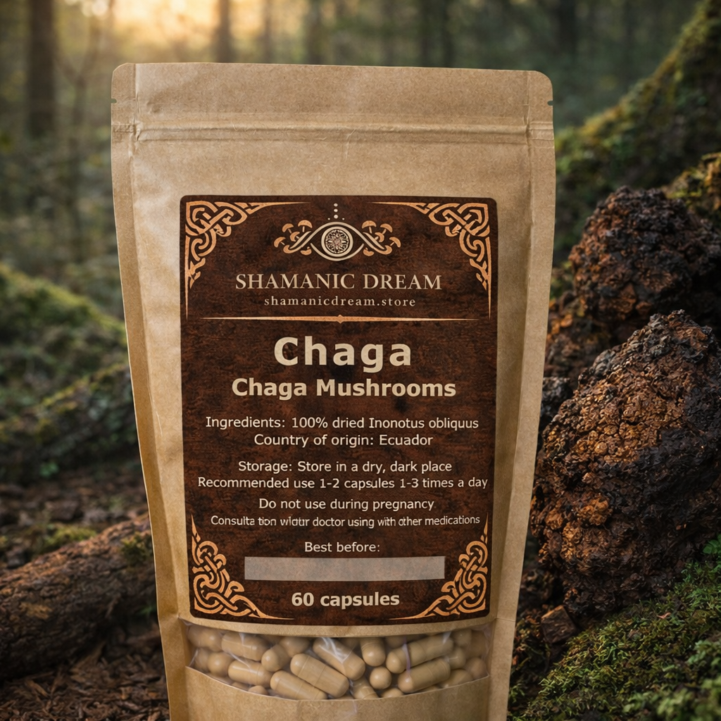 Chaga Mushroom Capsules – 100% Dried Inonotus obliquus