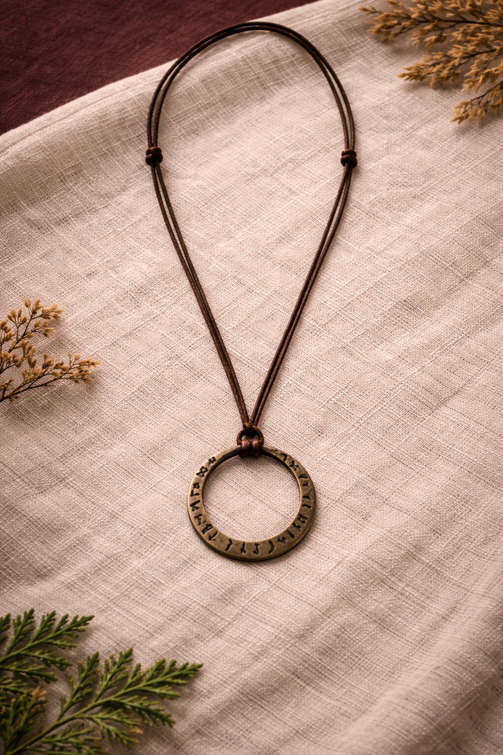 Runic Circle Pendant Necklace