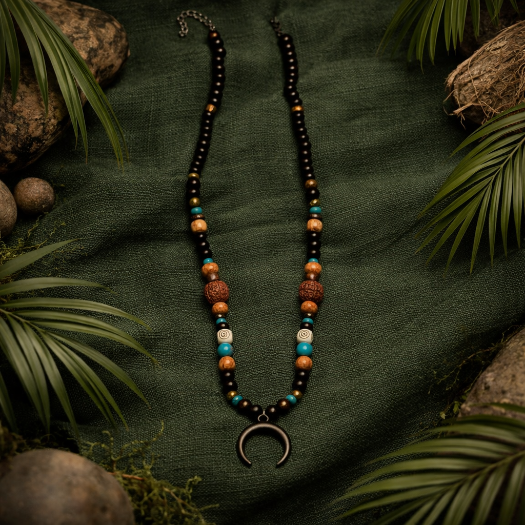 Boho Crescent Moon Necklace