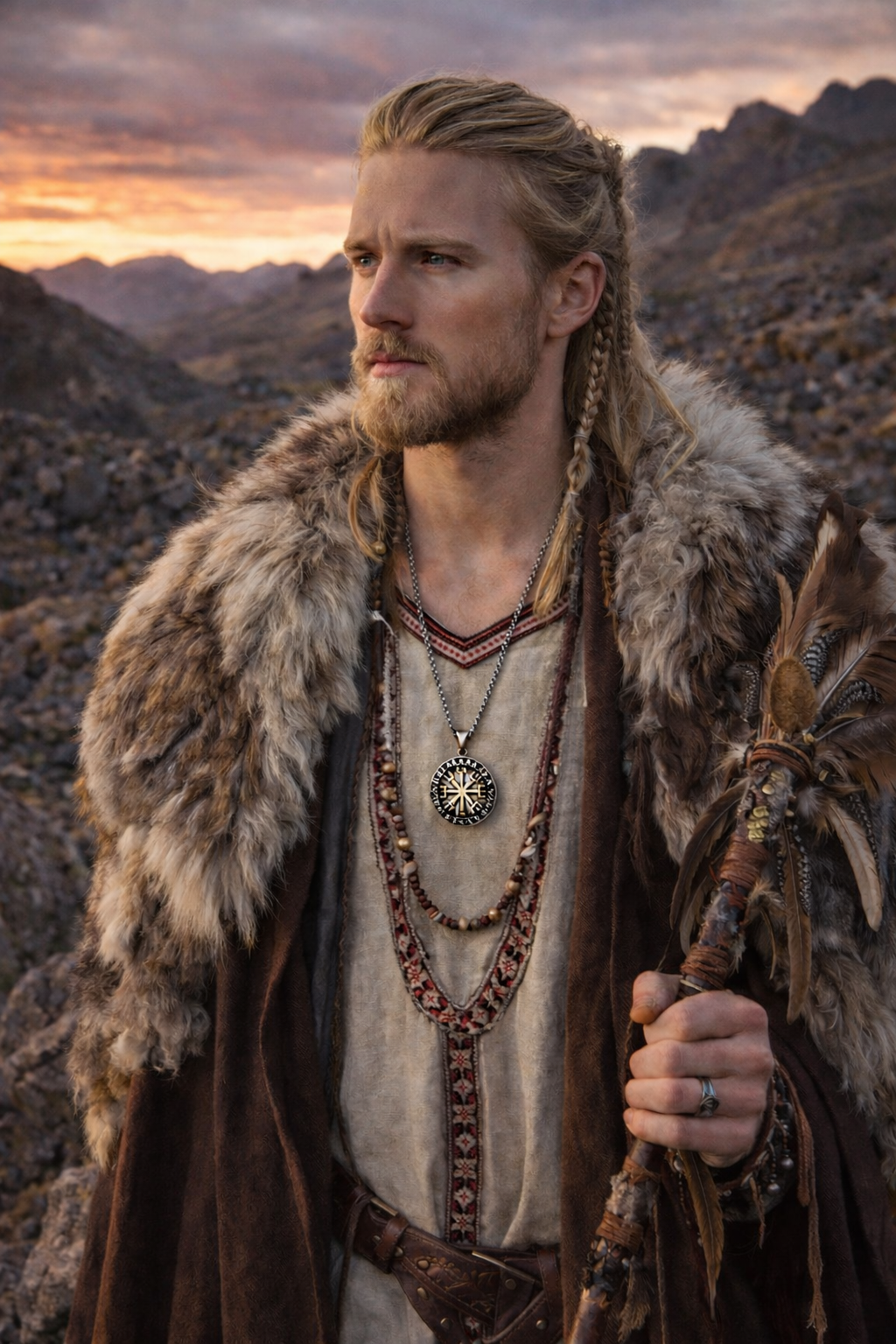 Open Rune Circle Necklace