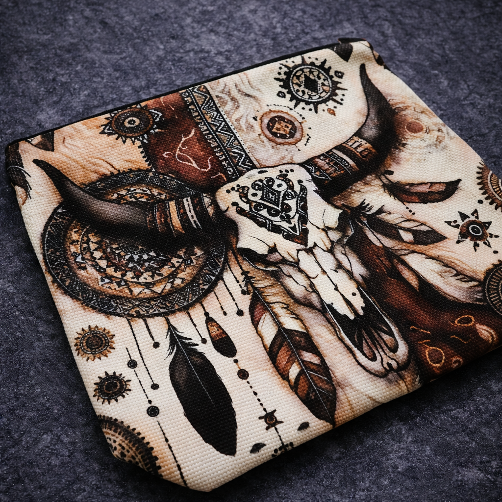 Animal Skull Zip Bag
