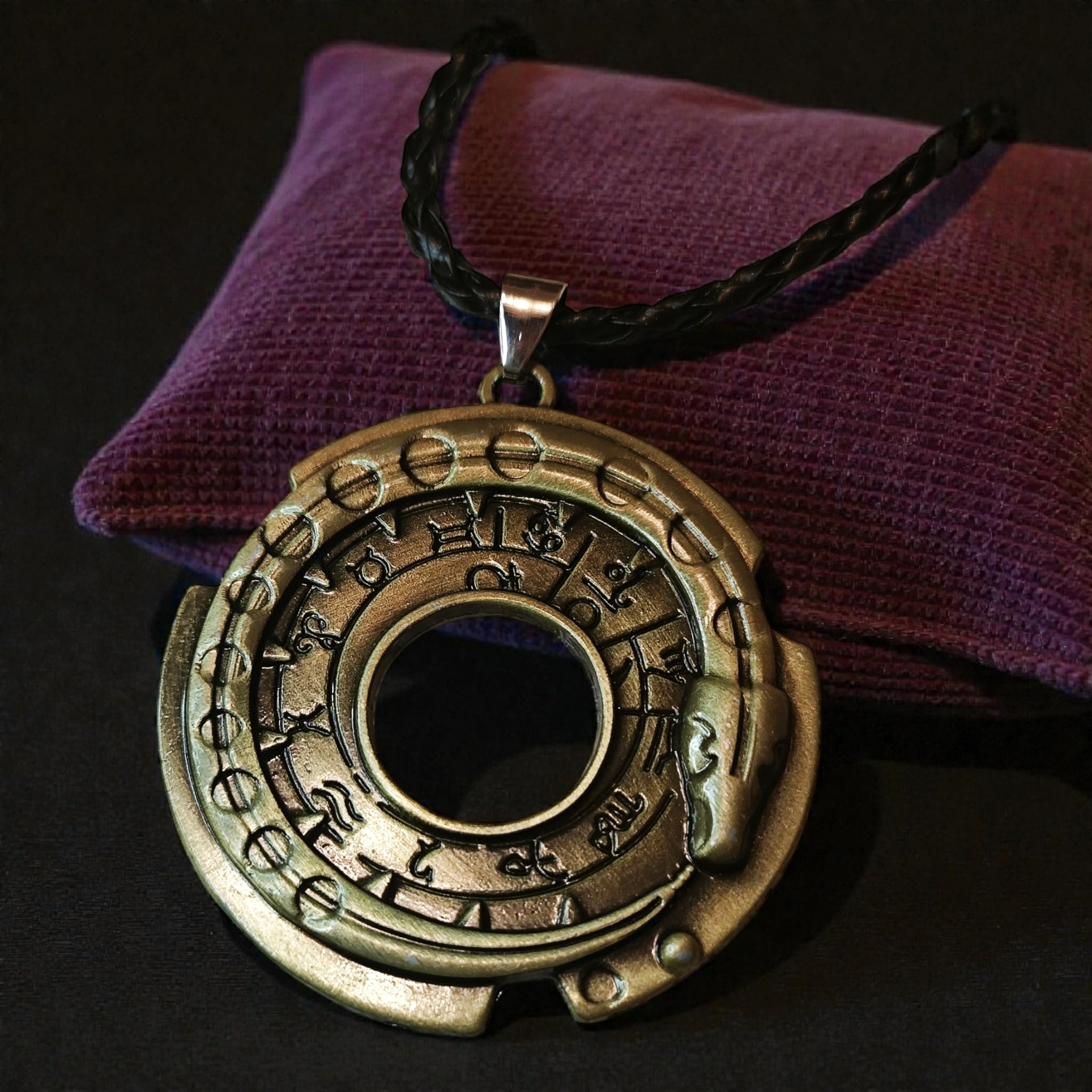 Ouroboros Snake Wheel Amulet Necklace