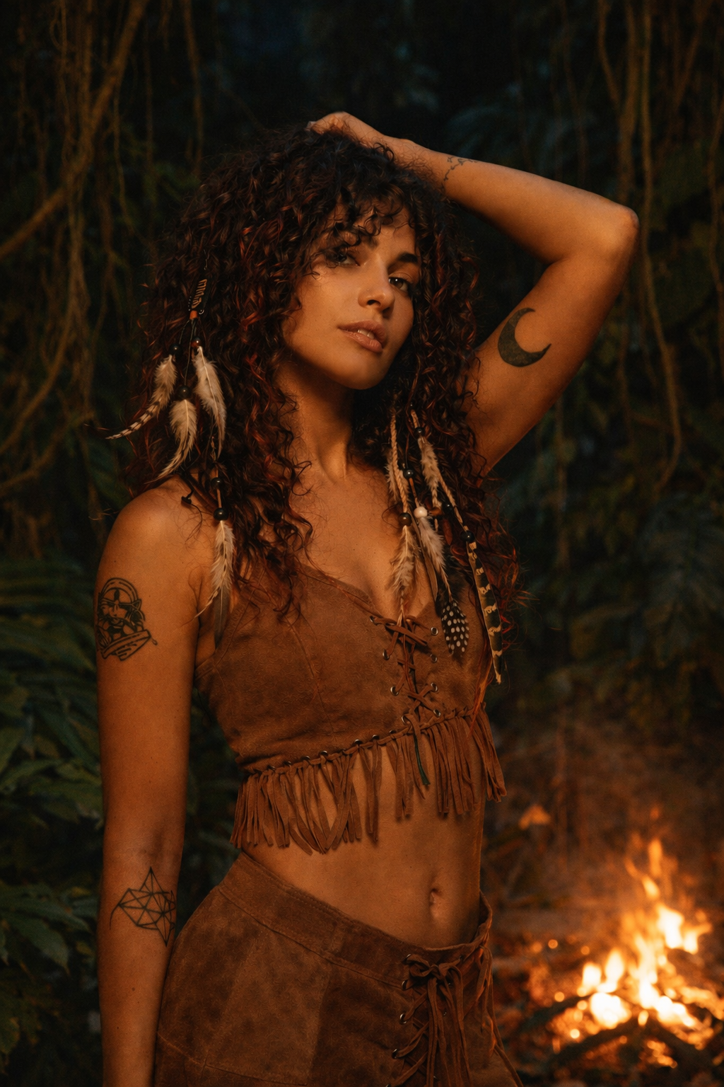 Boho plunksnų plaukų segtukai