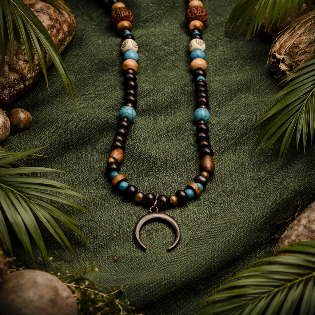 Boho Crescent Moon Necklace