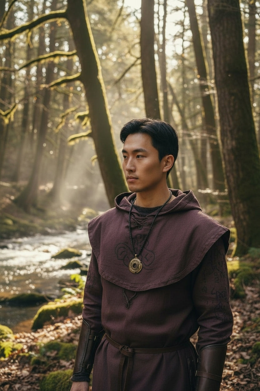 Ouroboros Snake Wheel Amulet Necklace