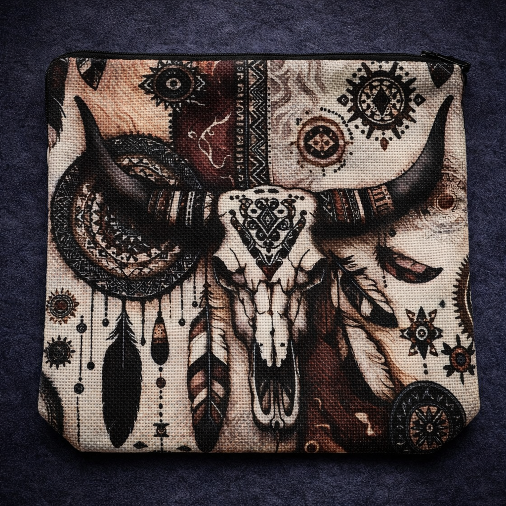 Animal Skull Zip Bag